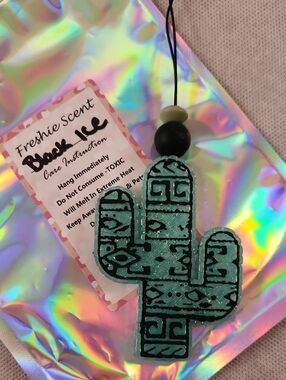 Turquoise Aztec Cactus Air Freshener